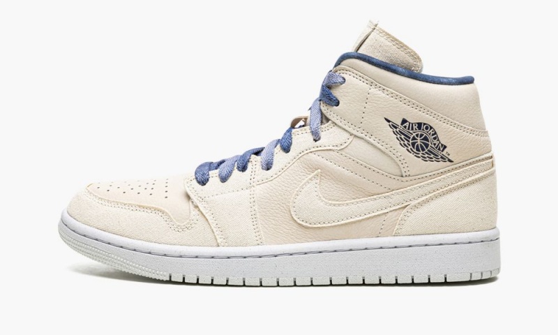 Nike Air Jordan 1 Mid \'Sanddrift\' Schoenen Dames Donkerblauw Nederland | 701469-JBI