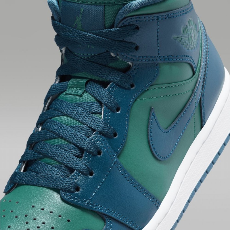 Nike Air Jordan 1 Mid Schoenen Dames Blauw Nederland | 536780-WKI