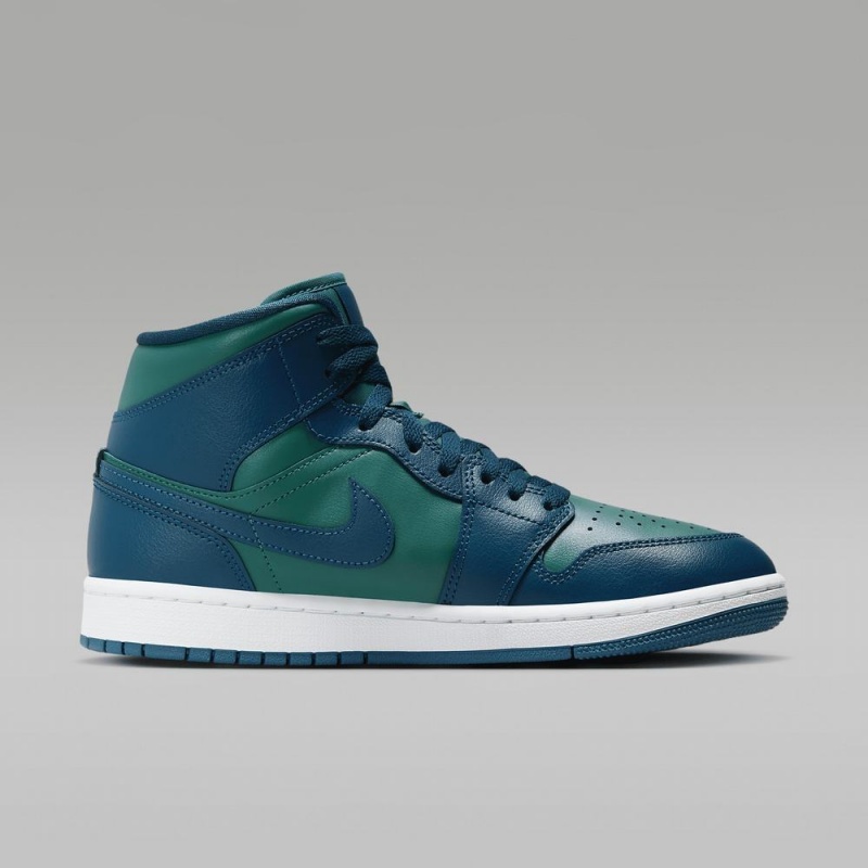 Nike Air Jordan 1 Mid Schoenen Dames Blauw Nederland | 536780-WKI