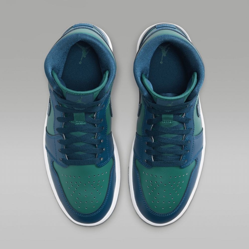 Nike Air Jordan 1 Mid Schoenen Dames Blauw Nederland | 536780-WKI