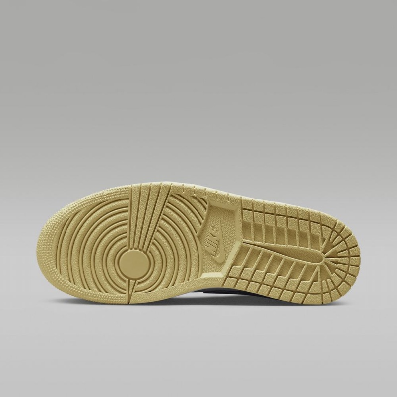 Nike Air Jordan 1 Mid Schoenen Dames Geel Wit Nederland | 418692-JMN