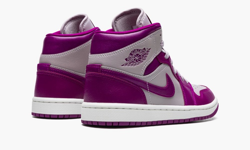 Nike Air Jordan 1 Mid Schoenen Dames Grijs Rood Paars Nederland | 628594-TVW