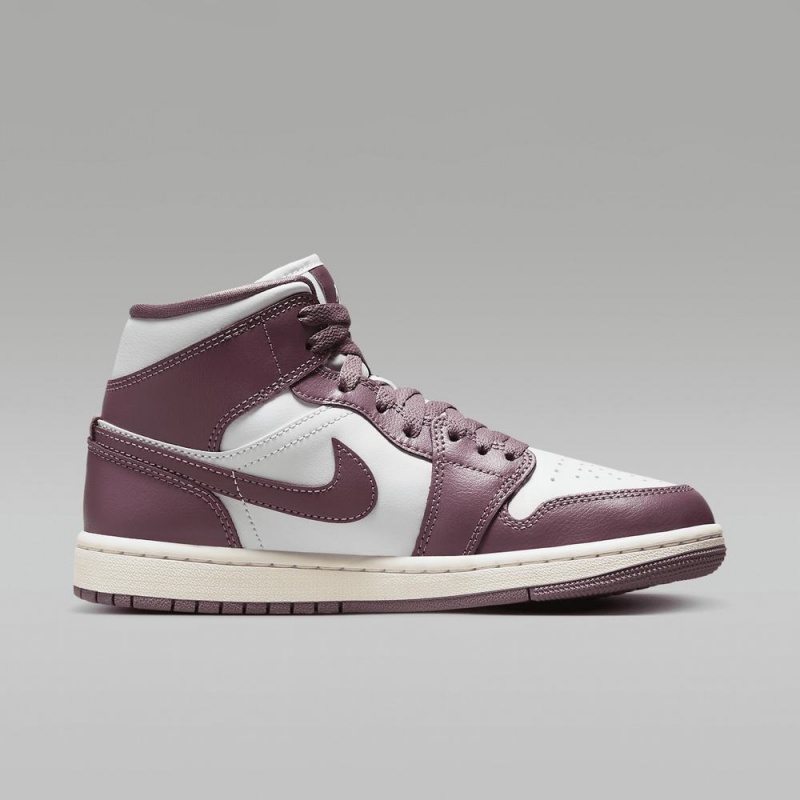 Nike Air Jordan 1 Mid Schoenen Dames Paars Wit Nederland | 726054-ZPK