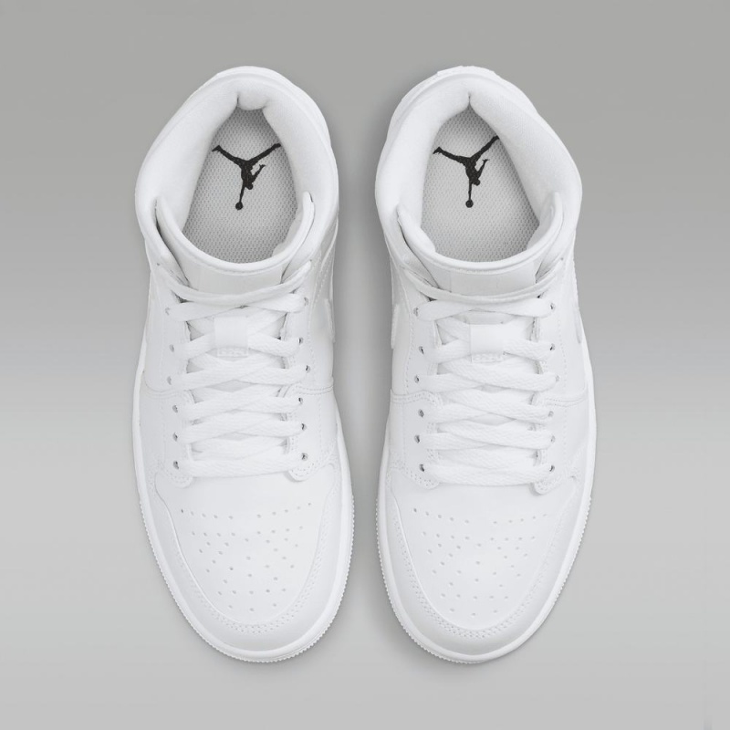 Nike Air Jordan 1 Mid Schoenen Dames Wit Nederland | 635894-XZD