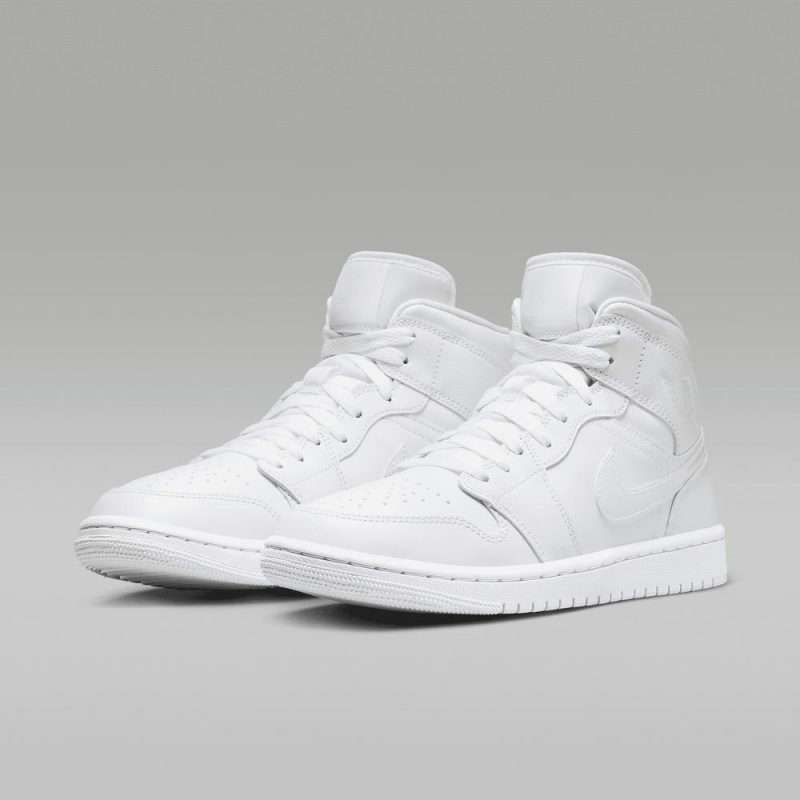 Nike Air Jordan 1 Mid Schoenen Dames Wit Nederland | 635894-XZD