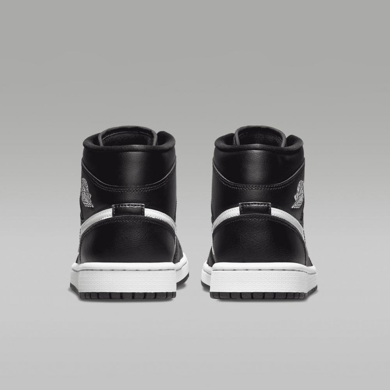 Nike Air Jordan 1 Mid Schoenen Dames Zwart Nederland | 918654-ZDC