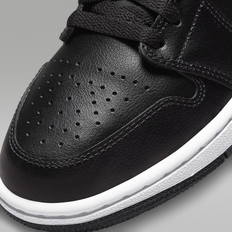 Nike Air Jordan 1 Mid Schoenen Dames Zwart Nederland | 918654-ZDC