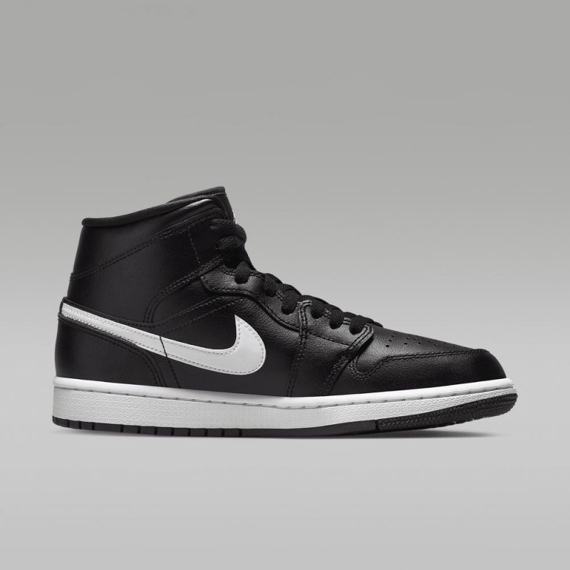 Nike Air Jordan 1 Mid Schoenen Dames Zwart Nederland | 918654-ZDC