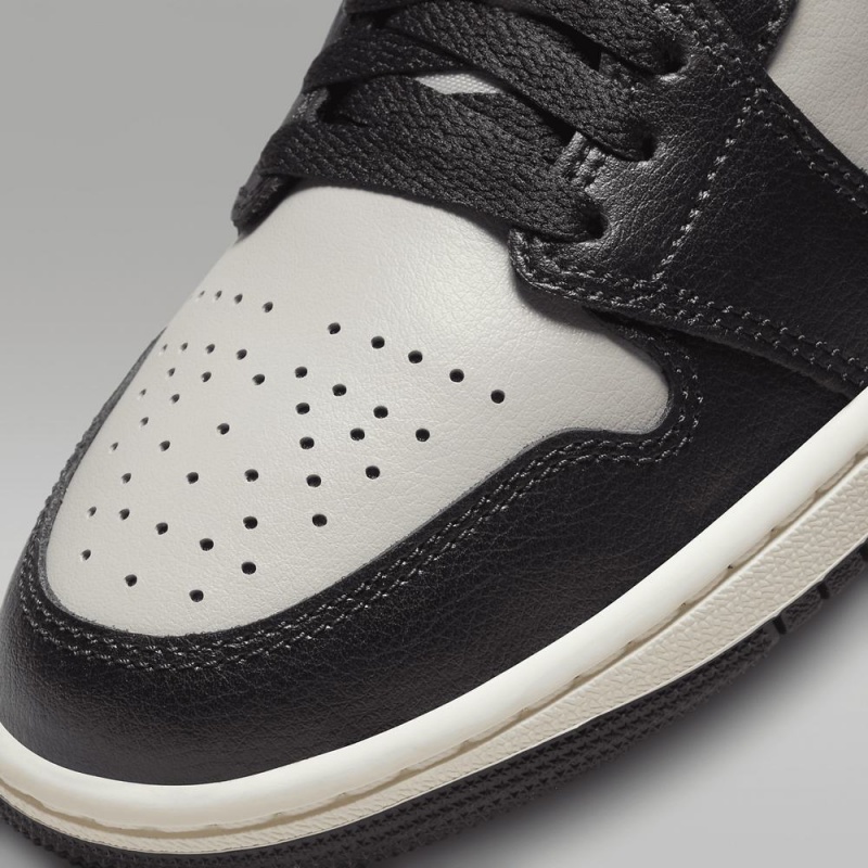 Nike Air Jordan 1 Mid Schoenen Dames Zwart Rood Nederland | 728503-KWH