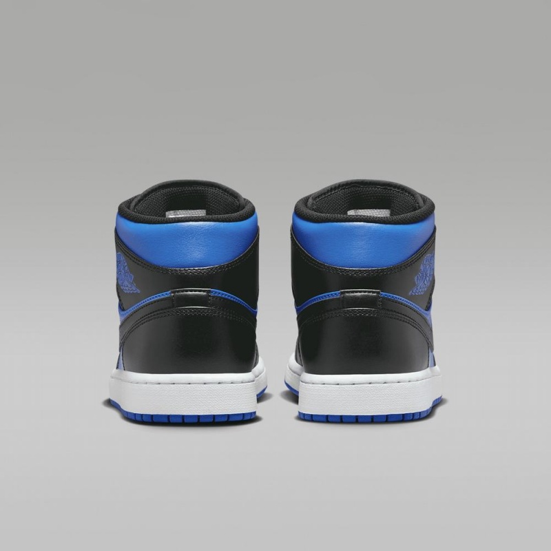 Nike Air Jordan 1 Mid Schoenen Heren Blauw Zwart Nederland | 514839-DBU