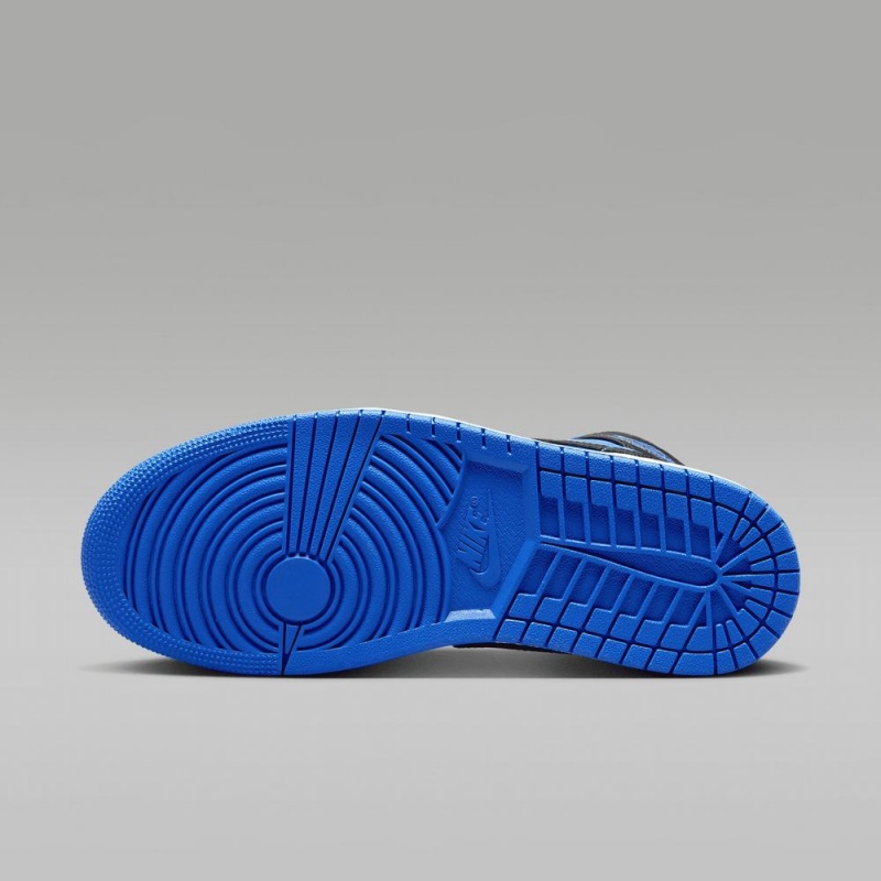 Nike Air Jordan 1 Mid Schoenen Heren Blauw Zwart Nederland | 514839-DBU