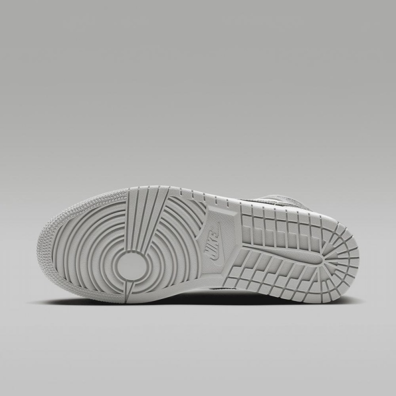Nike Air Jordan 1 Mid Schoenen Heren Lichtgrijs Wit Zwart Nederland | 983120-EXY