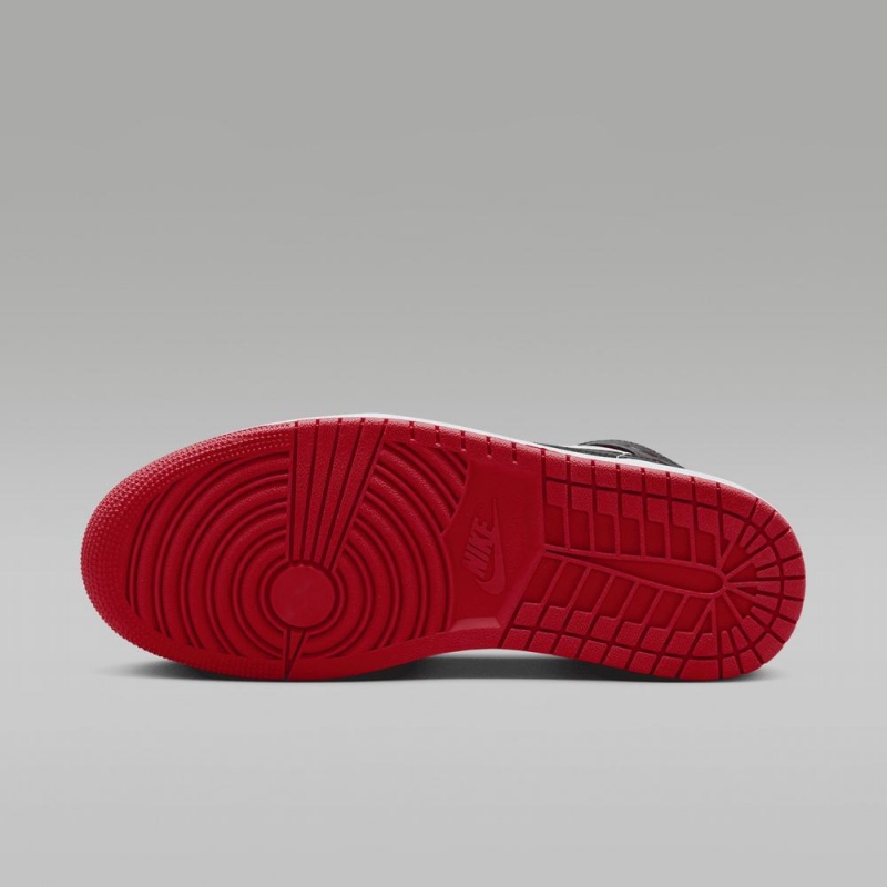 Nike Air Jordan 1 Mid Schoenen Heren Rood Wit Zwart Nederland | 586214-NBO