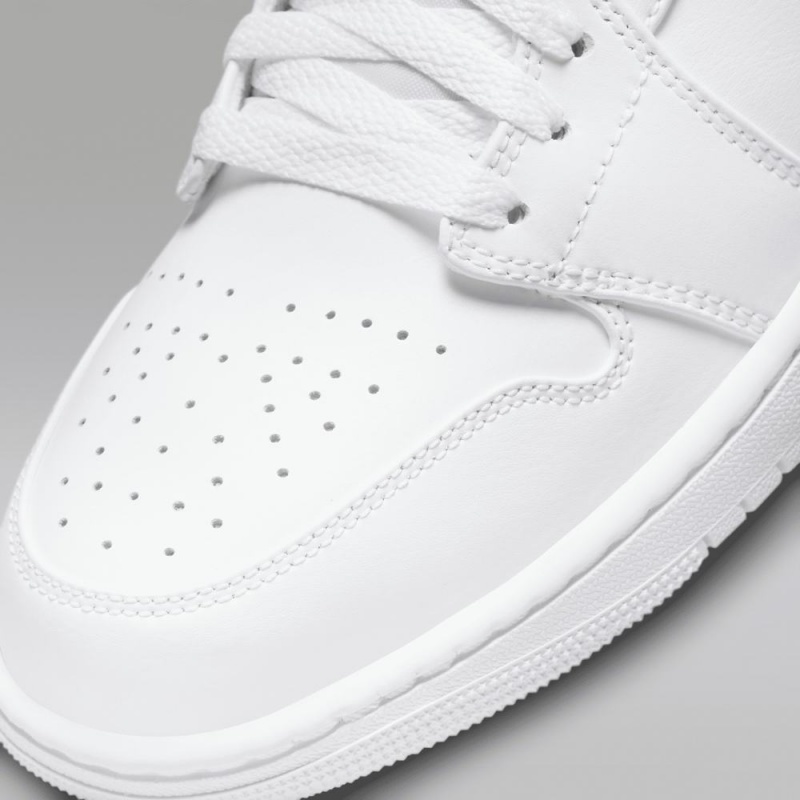 Nike Air Jordan 1 Mid Schoenen Heren Wit Nederland | 297501-NQC