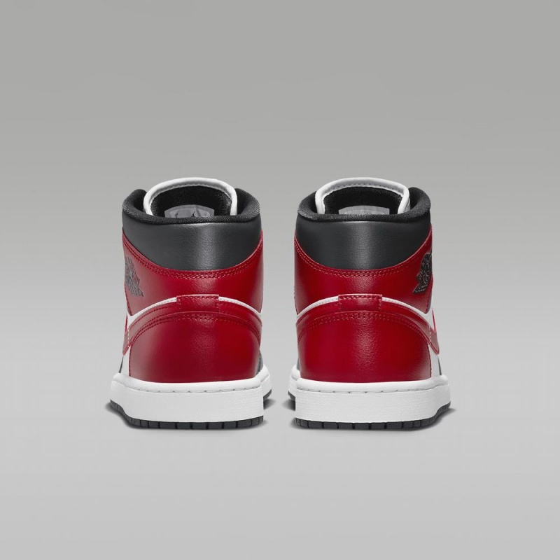 Nike Air Jordan 1 Mid Schoenen Heren Wit Rood Nederland | 845310-RPC