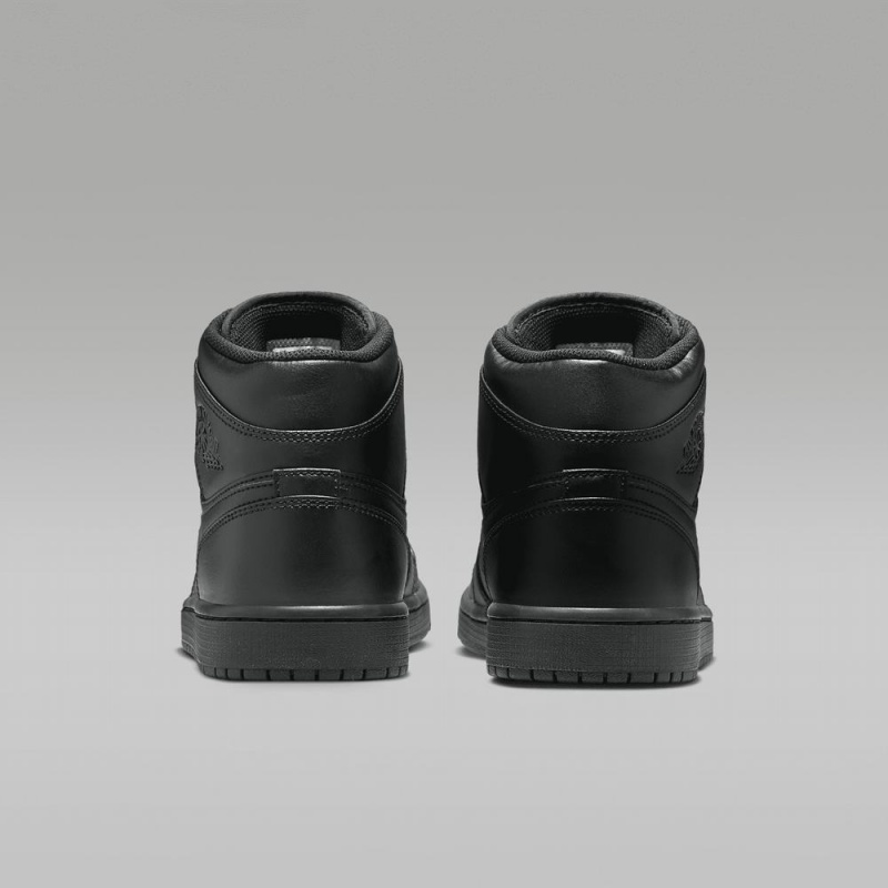Nike Air Jordan 1 Mid Schoenen Heren Zwart Nederland | 459370-AFM
