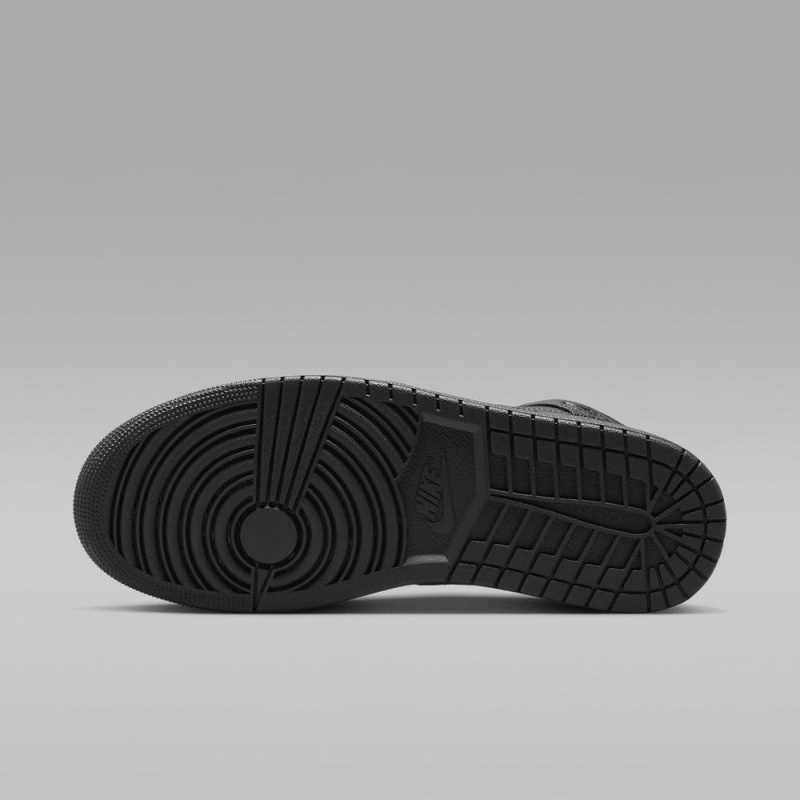 Nike Air Jordan 1 Mid Schoenen Heren Zwart Nederland | 459370-AFM