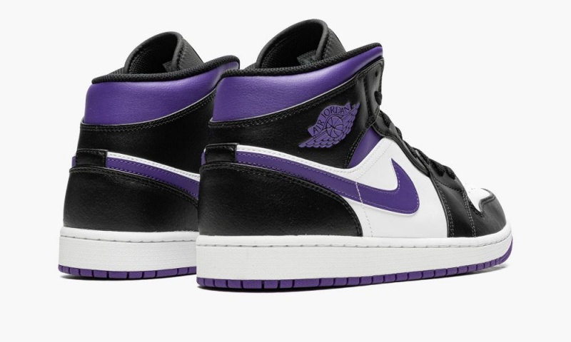 Nike Air Jordan 1 Mid Schoenen Heren Zwart Wit Nederland | 317489-HNX