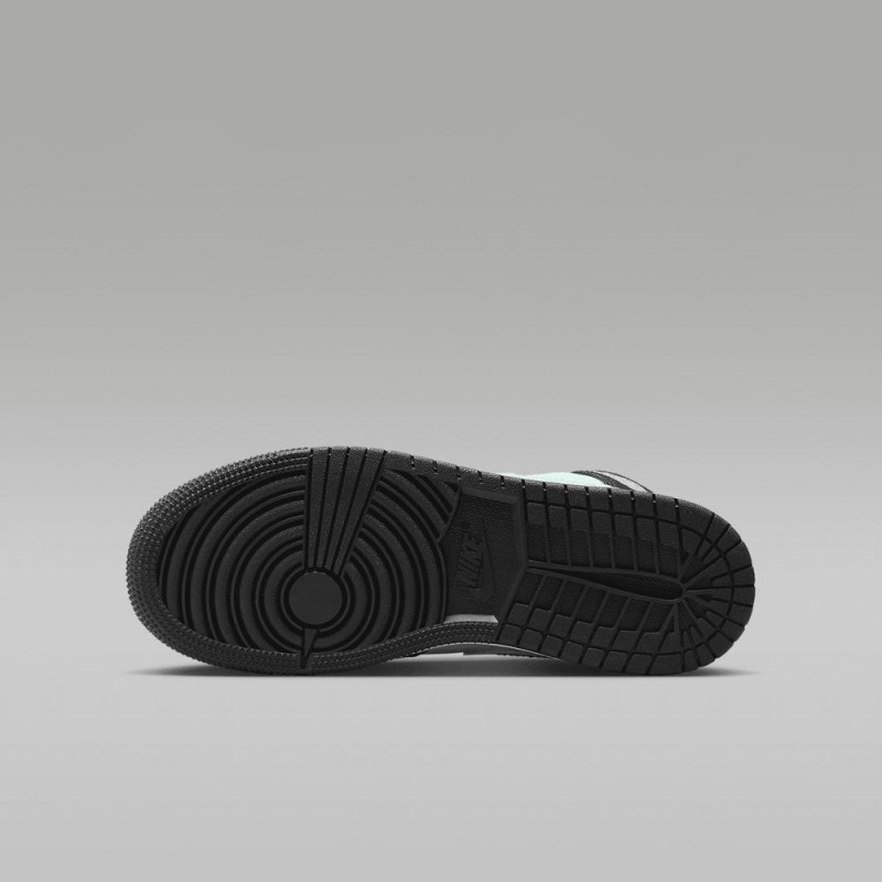 Nike Air Jordan 1 Mid Schoenen Kinderen Zwart Wit Groen Nederland | 657801-YUF