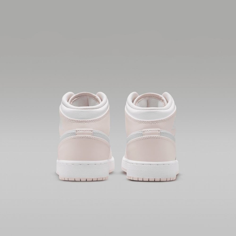 Nike Air Jordan 1 Mid Schoenen Kinderen Wit Roze Nederland | 783216-ONX