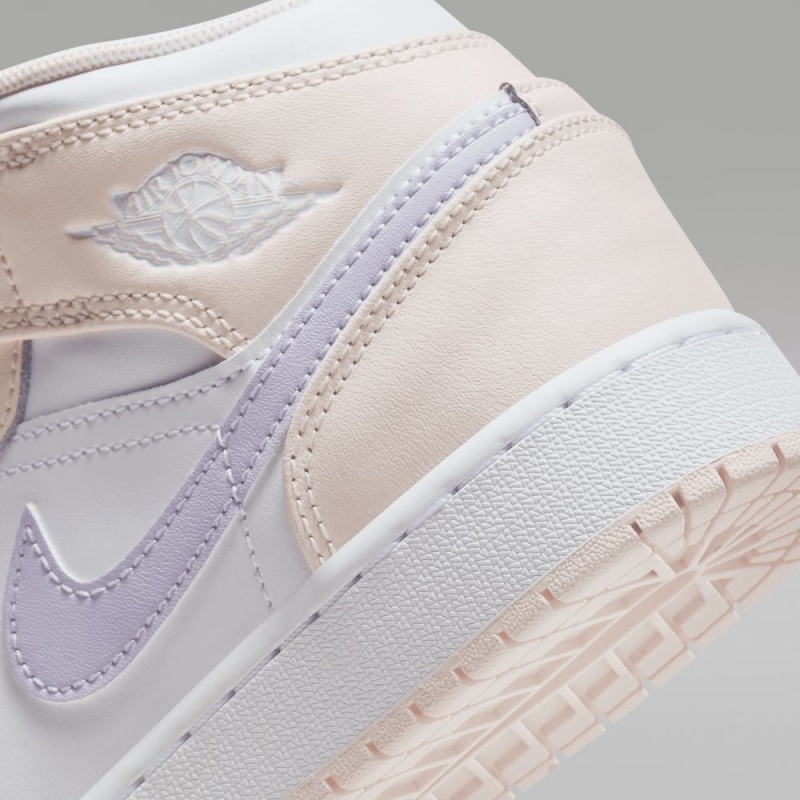 Nike Air Jordan 1 Mid Schoenen Kinderen Wit Roze Nederland | 783216-ONX