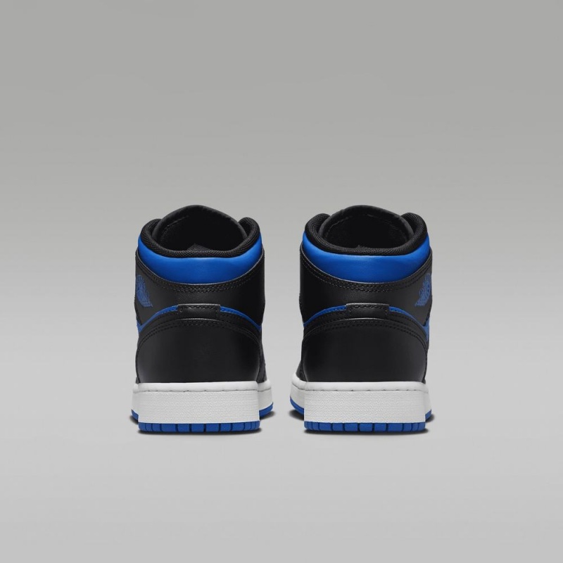 Nike Air Jordan 1 Mid Schoenen Kinderen Blauw Zwart Nederland | 709325-PUI