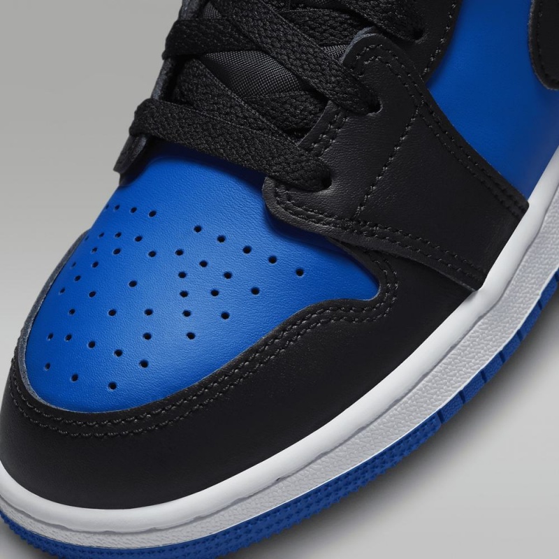 Nike Air Jordan 1 Mid Schoenen Kinderen Blauw Zwart Nederland | 709325-PUI