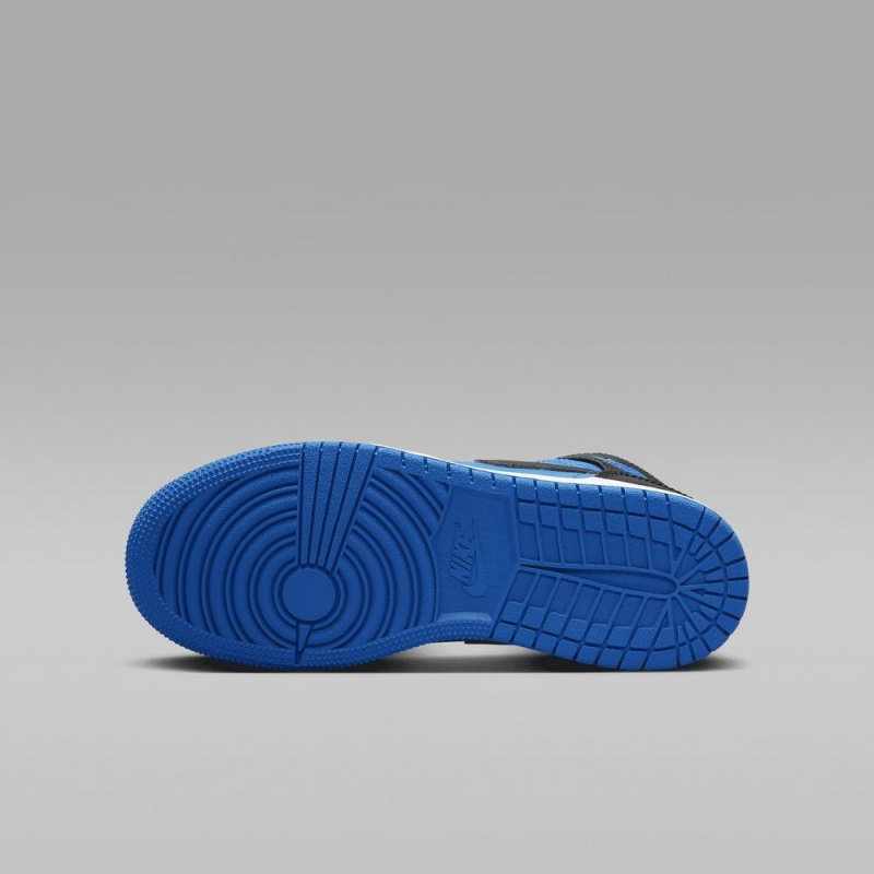 Nike Air Jordan 1 Mid Schoenen Kinderen Blauw Zwart Nederland | 709325-PUI
