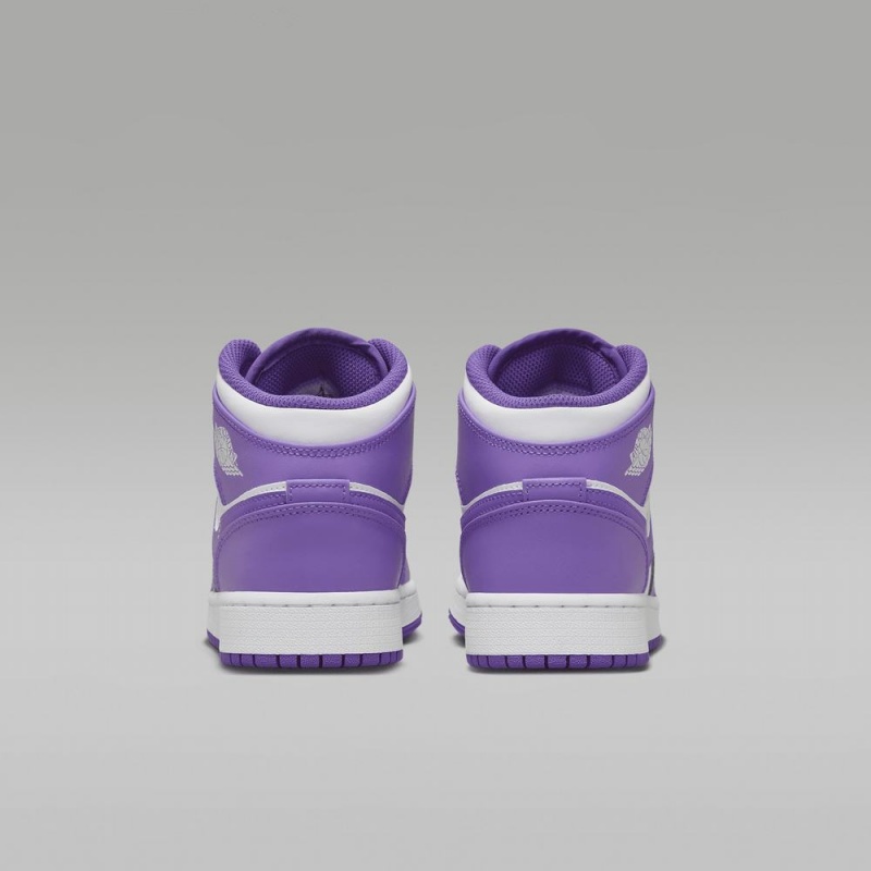 Nike Air Jordan 1 Mid Schoenen Kinderen Paars Wit Nederland | 740925-DIO