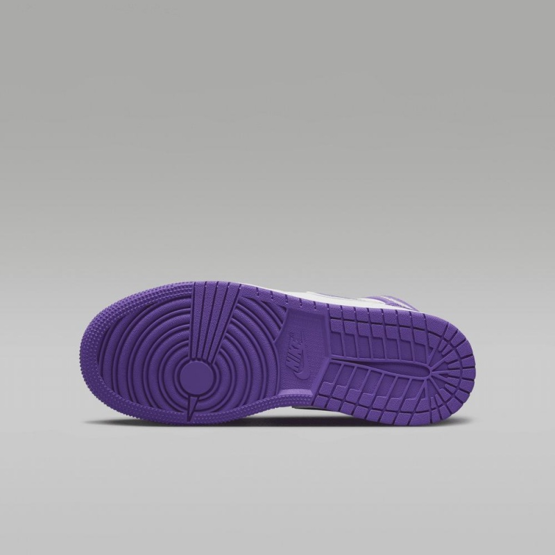 Nike Air Jordan 1 Mid Schoenen Kinderen Paars Wit Nederland | 740925-DIO