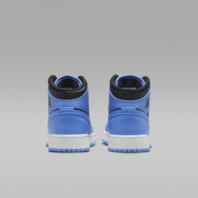 Nike Air Jordan 1 Mid Schoenen Kinderen Blauw Zwart Nederland | 723501-QSW