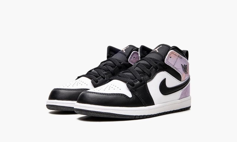 Nike Air Jordan 1 Mid Se PS Schoenen Kinderen Zwart Koraal Wit Nederland | 245067-OKP
