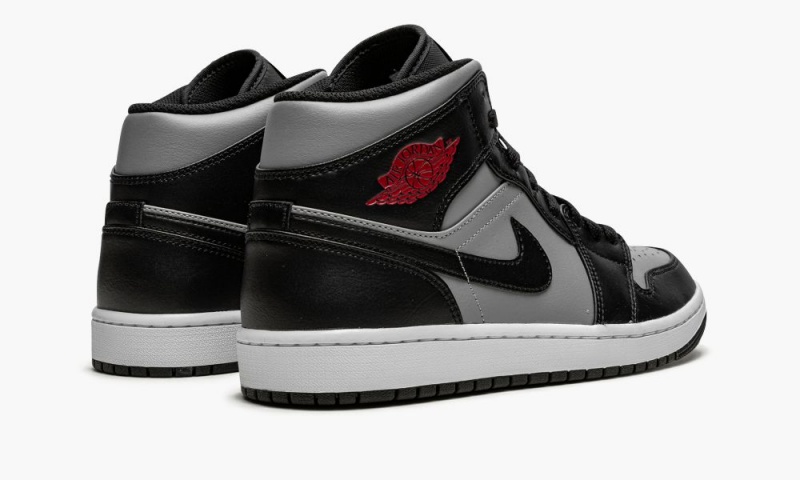 Nike Air Jordan 1 Mid 'Shadow Red' Schoenen Heren Zwart Rood Grijs Nederland | 095218-SPH