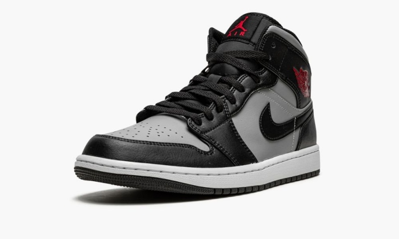 Nike Air Jordan 1 Mid 'Shadow Red' Schoenen Heren Zwart Rood Grijs Nederland | 095218-SPH