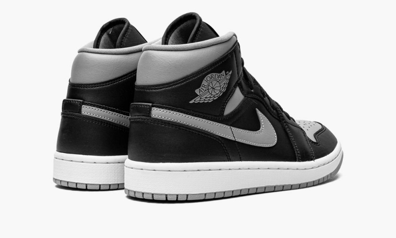 Nike Air Jordan 1 Mid 'Shadow' Schoenen Dames Zwart Grijs Wit Nederland | 457039-IAM
