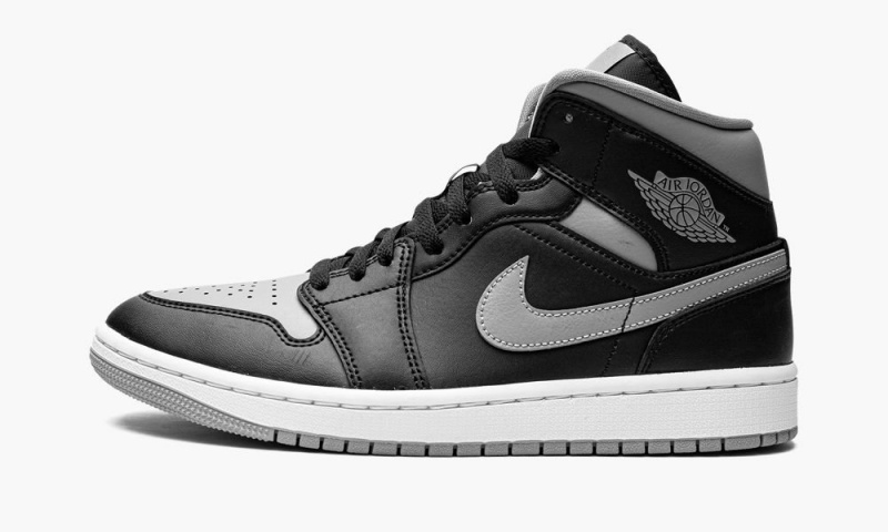 Nike Air Jordan 1 Mid \'Shadow\' Schoenen Dames Zwart Grijs Wit Nederland | 457039-IAM