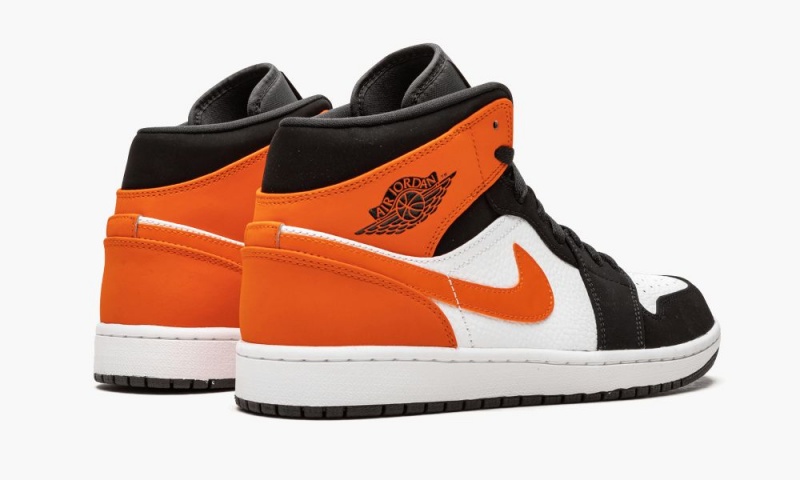 Nike Air Jordan 1 Mid 'Shattered Backboard' Schoenen Heren Zwart Wit Oranje Nederland | 713602-XJP