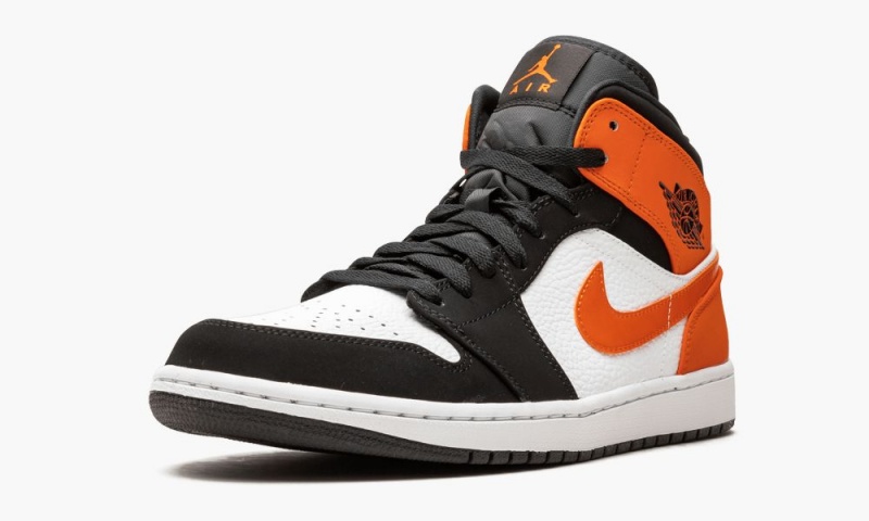 Nike Air Jordan 1 Mid 'Shattered Backboard' Schoenen Heren Zwart Wit Oranje Nederland | 713602-XJP