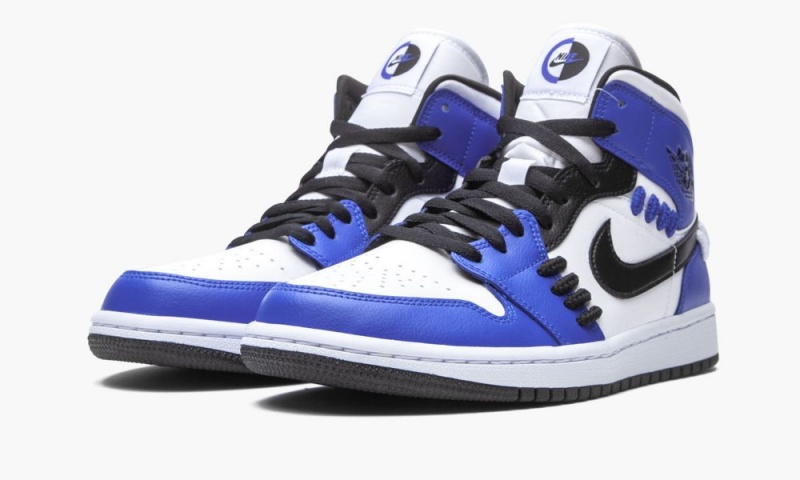Nike Air Jordan 1 Mid 'Sisterhood - Game Royal' Schoenen Dames Koningsblauw Zwart Wit Nederland | 086279-DLS