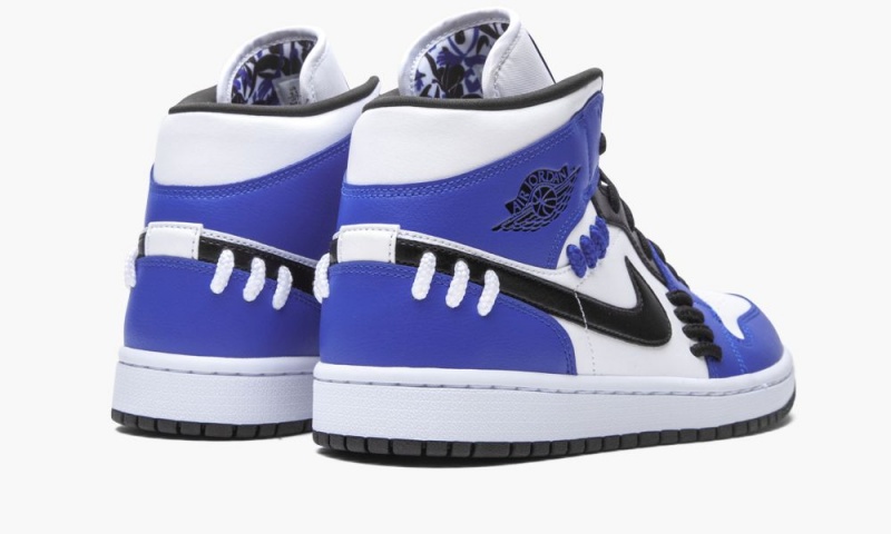 Nike Air Jordan 1 Mid 'Sisterhood - Game Royal' Schoenen Dames Koningsblauw Zwart Wit Nederland | 086279-DLS