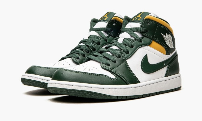 Nike Air Jordan 1 Mid 'Sonics' Schoenen Heren Groen Wit Nederland | 890532-DBK