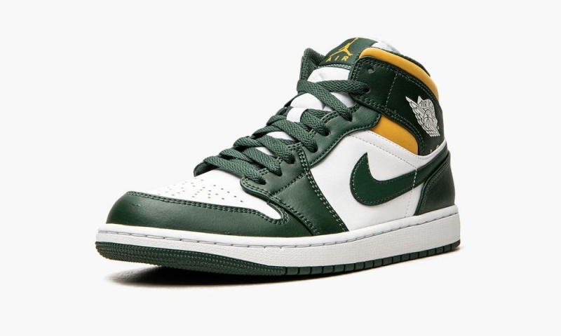 Nike Air Jordan 1 Mid 'Sonics' Schoenen Heren Groen Wit Nederland | 890532-DBK
