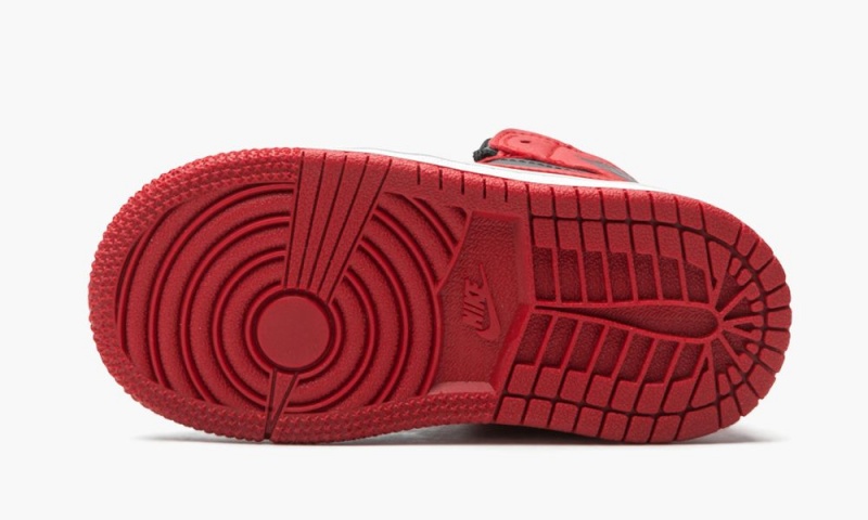 Nike Air Jordan 1 Mid TD 'Banned 2020' Schoenen Kinderen Zwart Rood Wit Nederland | 723106-BXE