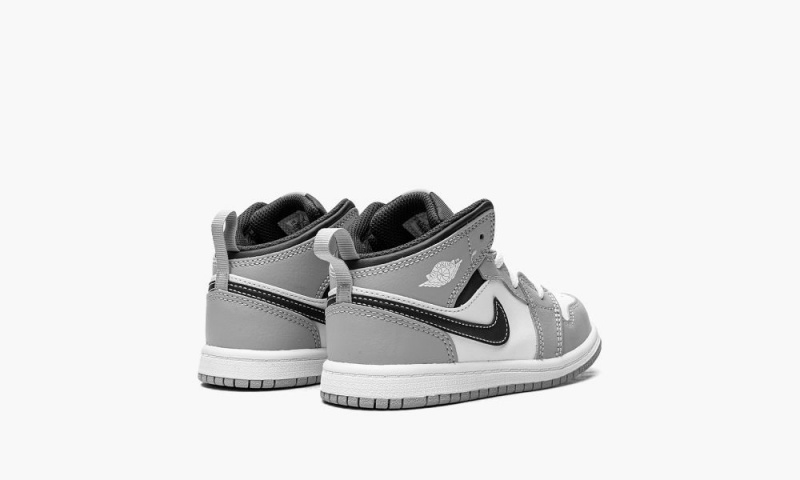 Nike Air Jordan 1 Mid TD 'Light Smoke Grey' Schoenen Kinderen Grijs Wit Nederland | 809561-QZG