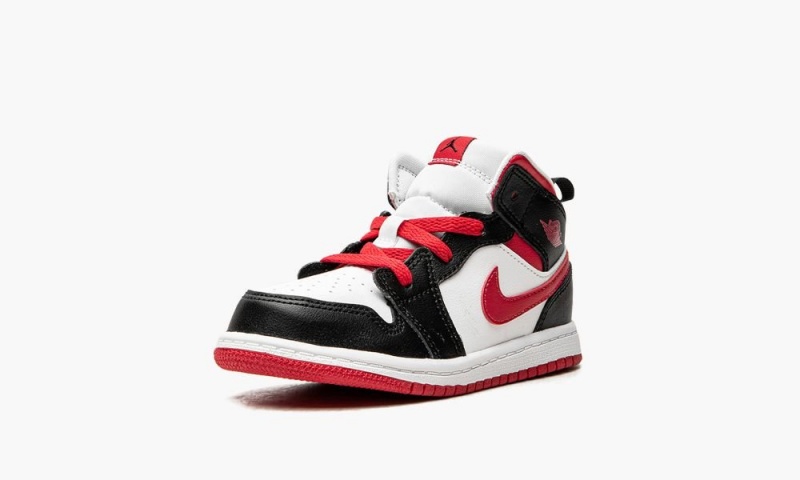 Nike Air Jordan 1 Mid TD 'Very Berry' Schoenen Kinderen Zwart Wit Nederland | 381546-HLB