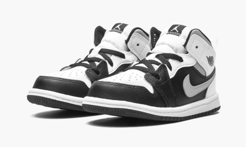 Nike Air Jordan 1 Mid (TD) 'White Shadow' Schoenen Kinderen Zwart Grijs Wit Nederland | 802536-WBV
