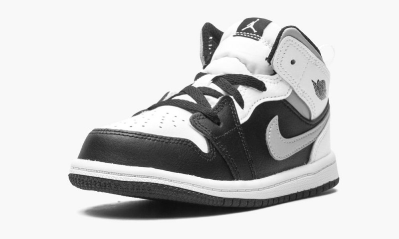 Nike Air Jordan 1 Mid (TD) 'White Shadow' Schoenen Kinderen Zwart Grijs Wit Nederland | 802536-WBV