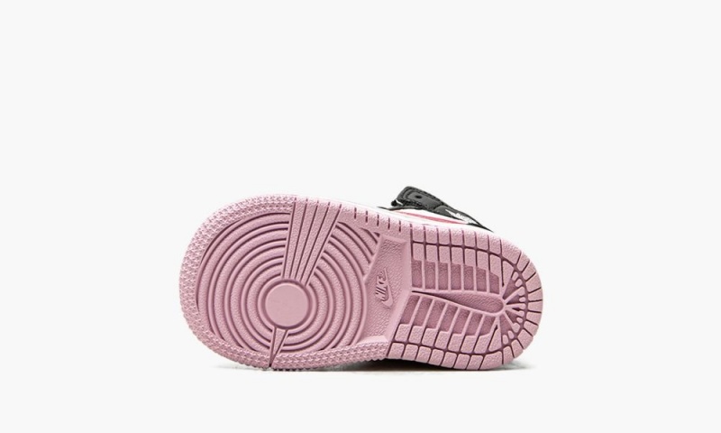 Nike Air Jordan 1 Mid TD 'White / Light Arctic Pink' Schoenen Kinderen Zwart Wit Nederland | 576084-UOQ