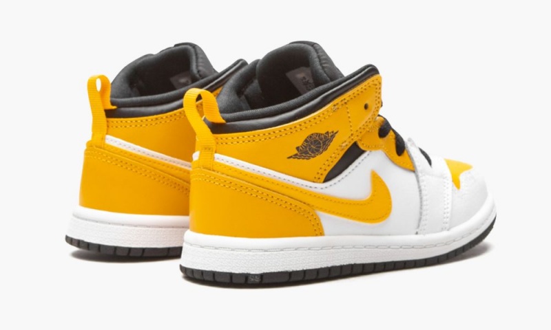 Nike Air Jordan 1 Mid TD 'White / University Gold' Schoenen Kinderen Wit Goud Zwart Nederland | 947208-IBV