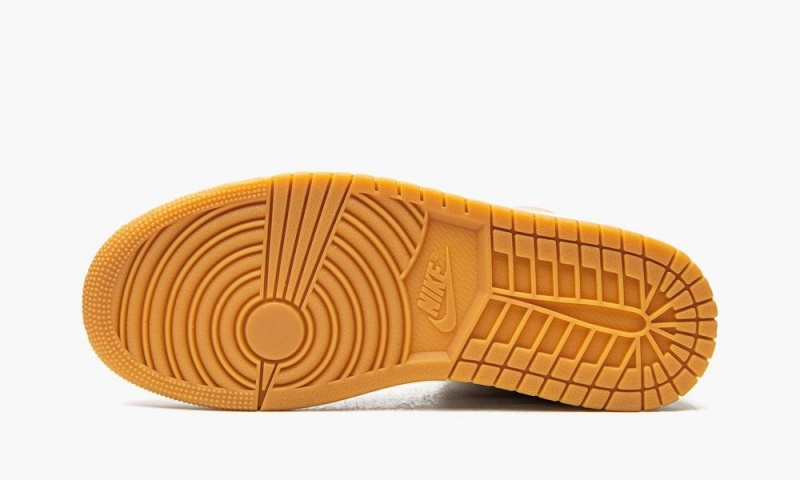 Nike Air Jordan 1 Mid 'Tan / Gum' Schoenen Heren Wit Geel Nederland | 792106-ATG